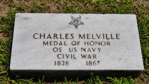CHARLES MELVILLE MEDAL OF HONOR WAR MEMORIAL GRAVESTONE
