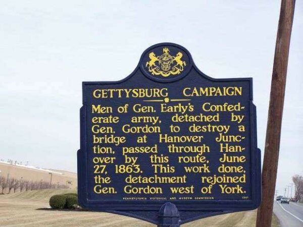 GETTYSBURG CAMPAIGN WAR MEMORIAL MARKER XIII