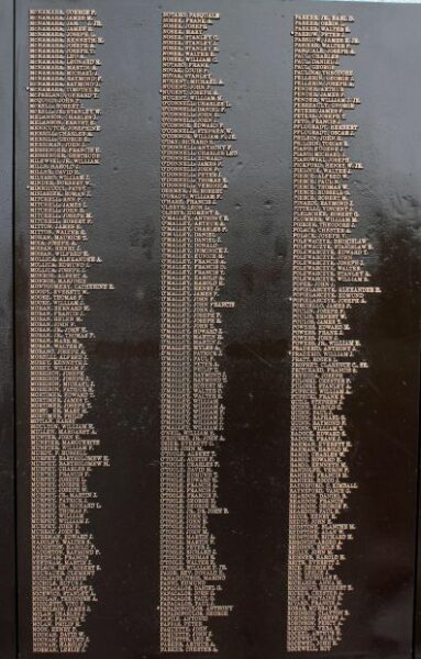 CLINTON WORLD WAR II MEMORIAL PANEL D