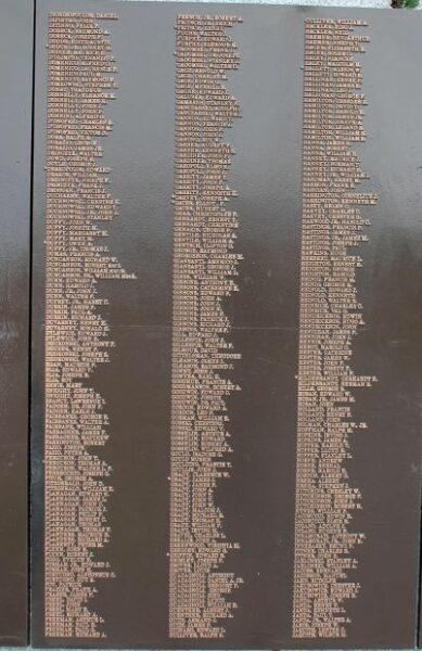 CLINTON WORLD WAR II MEMORIAL PANEL B