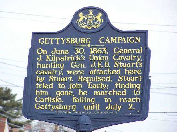 GETTYSBURG CAMPAIGN WAR MEMORIAL MARKER XII