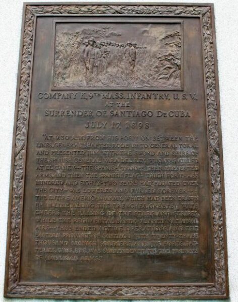 TOWN OF CLINTON SPANISH WAR MEMORIAL PLAQUE D