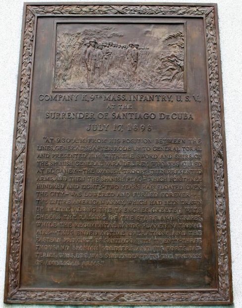 TOWN OF CLINTON SPANISH WAR MEMORIAL PLAQUE D