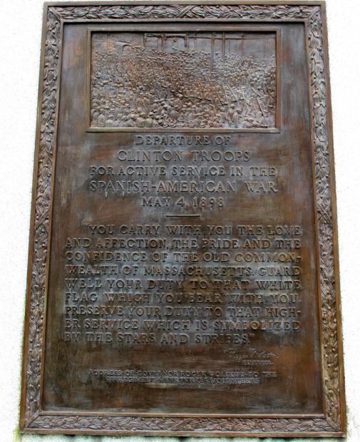 TOWN OF CLINTON SPANISH WAR MEMORIAL PLAQUE B