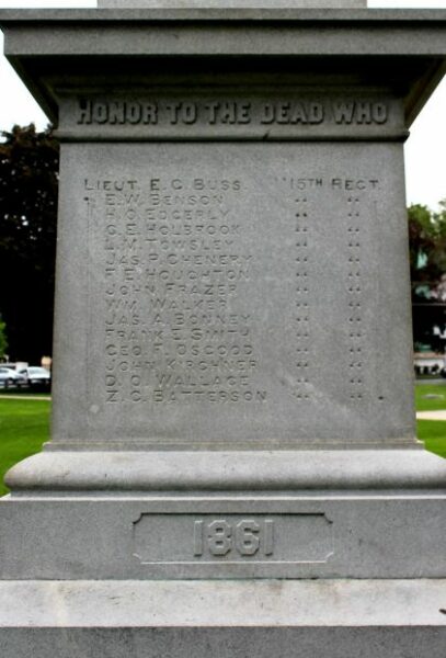 CLINTON, MASS. CIVIL WAR MEMORIAL SIDE D