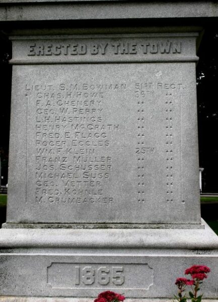 CLINTON, MASS. CIVIL WAR MEMORIAL SIDE C