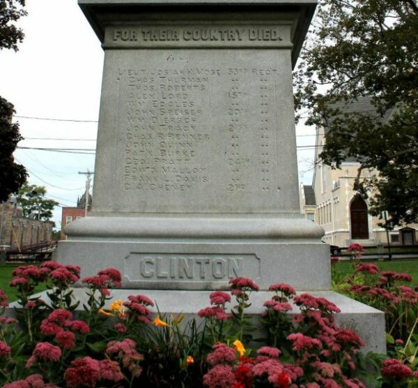 CLINTON, MASS. CIVIL WAR MEMORIAL SIDE A