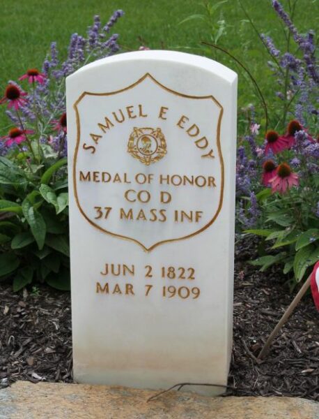 SAMUEL E EDDY MEDAL OF HONOR WAR MEMORIAL GRAVESTONE