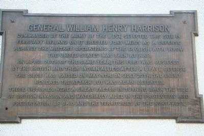 GENERAL WILLIAM HENRY HARRISON MEMORIAL PLAQUE