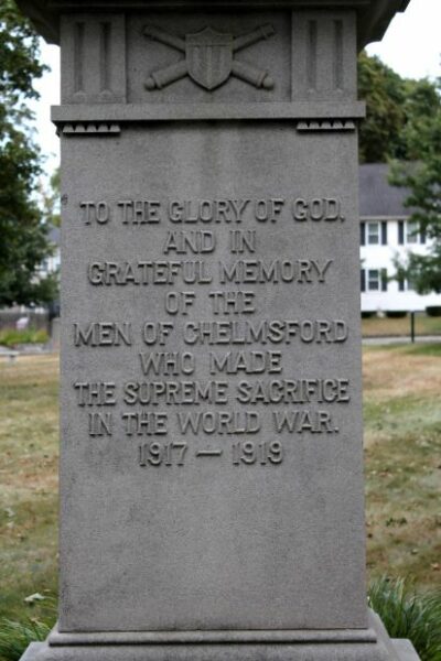 CHELMSFORD WORLD WAR SUPREME SACRIFICE MEMORIAL STONE A