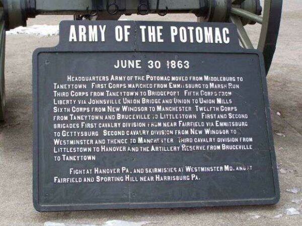 ARMY OF THE POTOMAC WAR MEMORIAL MARKER II