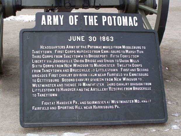 ARMY OF THE POTOMAC WAR MEMORIAL MARKER II