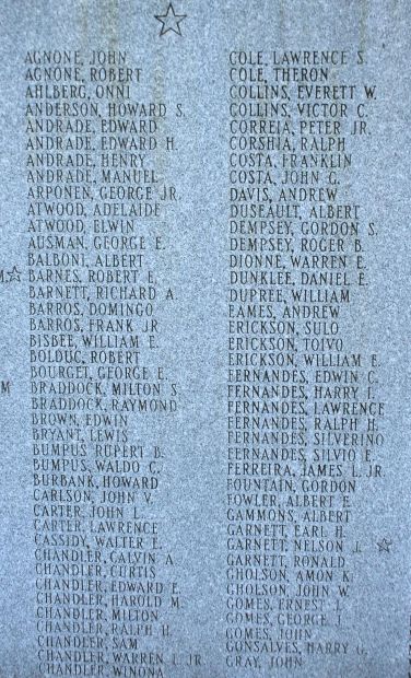 CARVER WORLD WARS MEMORIAL STONE B