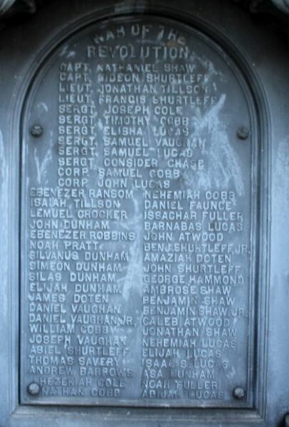 CARVER SOLDIERS AND SAILORS MEMORIAL PLAQUE D