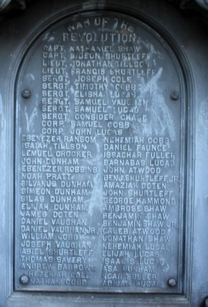 CARVER SOLDIERS AND SAILORS MEMORIAL PLAQUE D