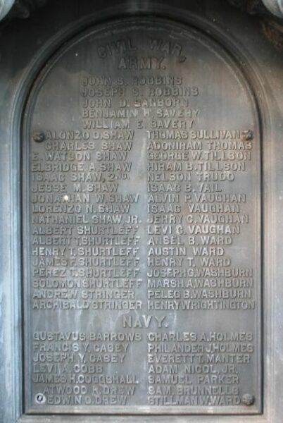 CARVER SOLDIERS AND SAILORS MEMORIAL PLAQUE C