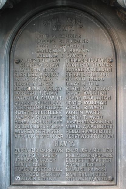 CARVER SOLDIERS AND SAILORS MEMORIAL PLAQUE C