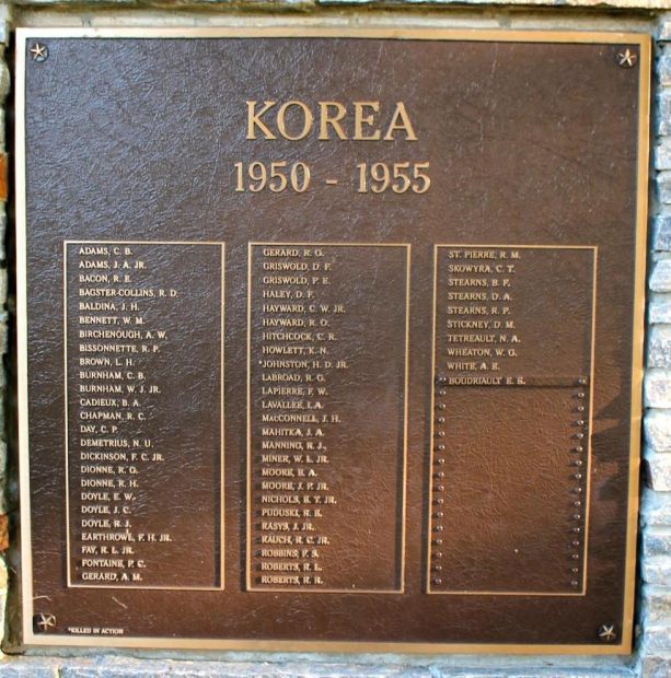 BRIMFIELD KOREAN WAR MEMORIAL PLAQUE