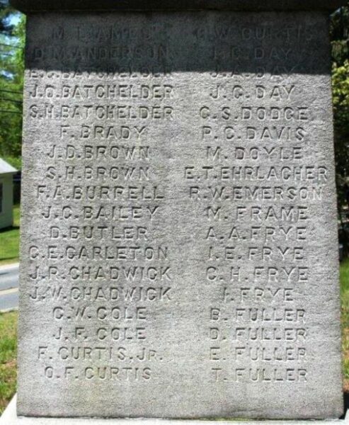 J. TYLER BARKER CIVIL WAR MEMORIAL STONE C
