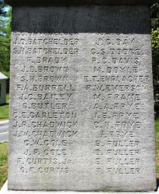J. TYLER BARKER CIVIL WAR MEMORIAL STONE C