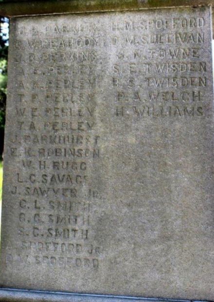 J. TYLER BARKER CIVIL WAR MEMORIAL STONE A