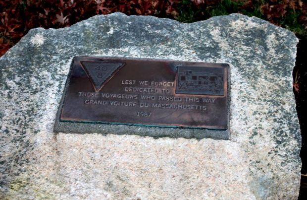 LEST WE FORGET 40 & 8 RAILROAD BOX CAR MEMORIAL