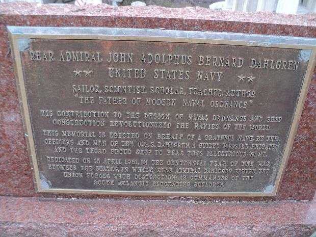 REAR ADMIRAL JOHN ADOLPHUS BERNARD DAHLGREN MEMORIAL