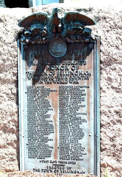 BELLINGHAM WORLD WAR MEMORIAL PLAQUE