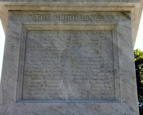 BARRE CIVIL WAR MEMORIAL THE UNION LIVES STONE