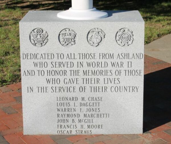 ASHLAND WORLD WAR II VETERANS MEMORIAL