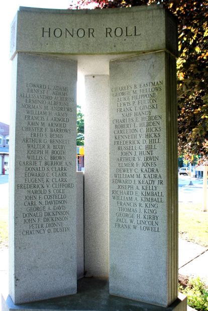 ASHLAND VETERANS HONOR ROLL MEMORIAL SIDE A