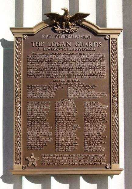 THE LOGAN GUARDS WAR MEMORIAL PLAQUE