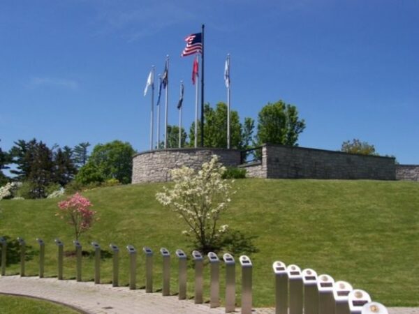 GREATER ROCHESTER VIETNAM VETERANS MEMORIAL WITH FLAGS