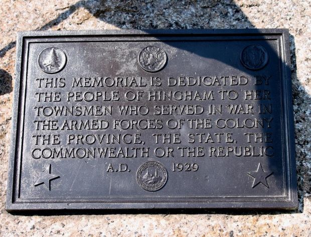 HINGHAM ALL WAR VETERANS MEMORIAL PLAQUE
