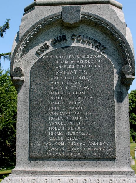 HINGHAM CIVIL WAR MEMORIAL STONE B