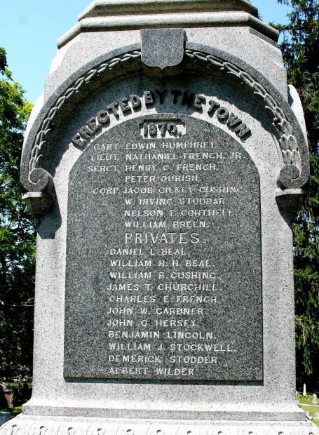 HINGHAM CIVIL WAR MEMORIAL STONE A