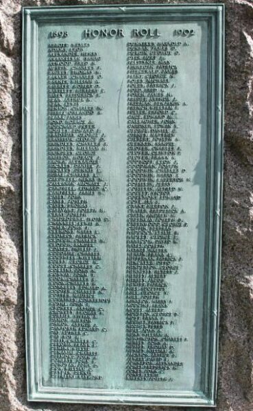 CITY OF HAVERHILL WAR WITH SPAIN MEMORIAL PLAQUE C