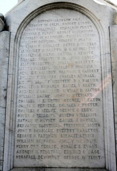 CITIZENS OF HAVERHILL CIVIL WAR MEMORIAL STONE D