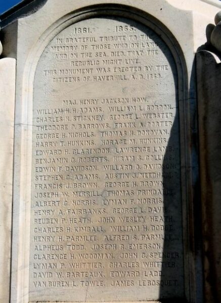 CITIZENS OF HAVERHILL CIVIL WAR MEMORIAL STONE A