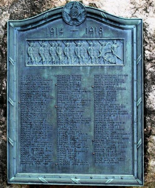 MEN OF HARDWICK WORLD WAR MEMORIAL PLAQUE B