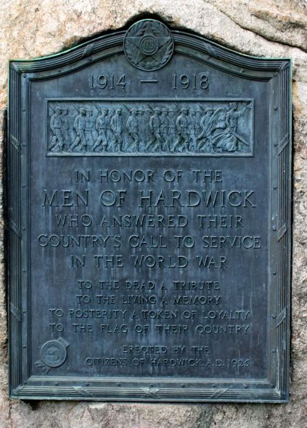 MEN OF HARDWICK WORLD WAR MEMORIAL PLAQUE A