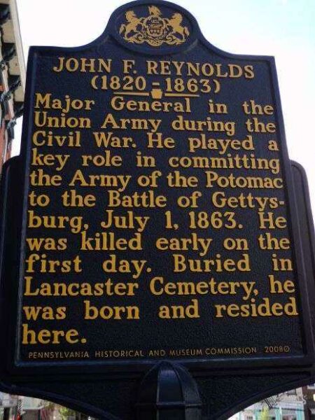 JOHN F. REYNOLDS WAR MEMORIAL MARKER