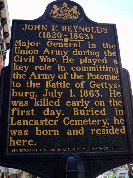 JOHN F. REYNOLDS WAR MEMORIAL MARKER
