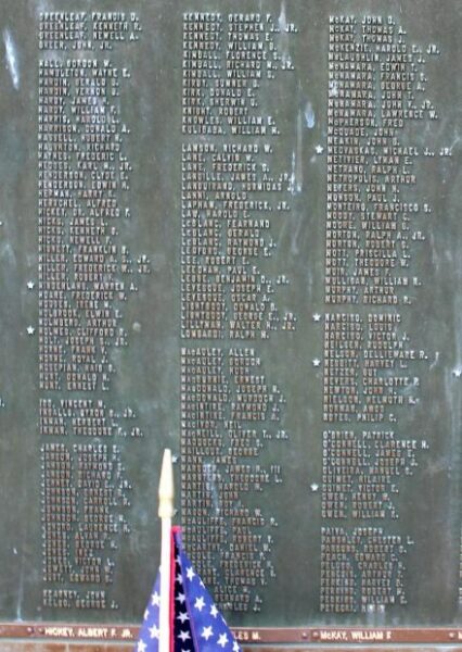 FOXBOROUGH WORLD WAR II ROLL OF HONOR MEMORIAL PLAQUE B