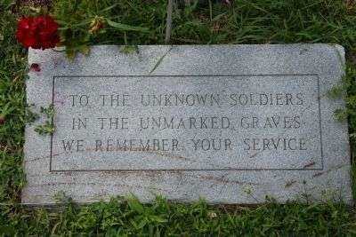 UNKNOWN SOLDIERS MEMORIAL STONE