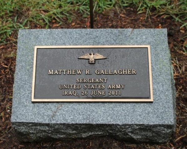 MATTHEW R. GALLAGHER WAR MEMORIAL PLAQUE