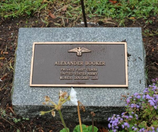 ALEXANDER BOOKER WAR MEMORIAL PLAQUE