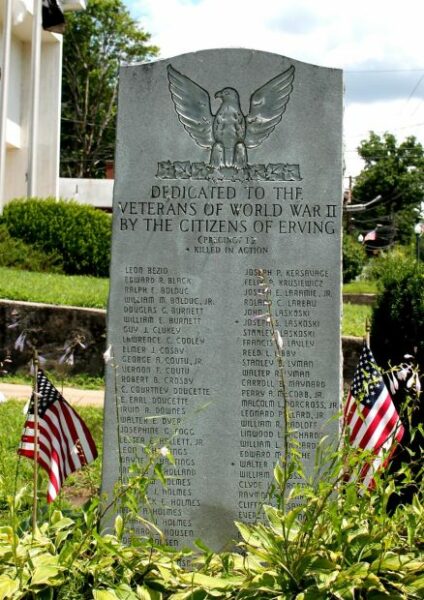 CITIZENS OF ERVING PRECINT 1 WORLD WAR II MEMORIAL