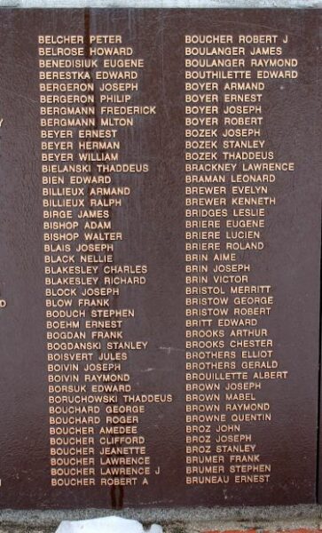 EASTHAMPTON WORLD WAR II MEMORIAL PLAQUE C