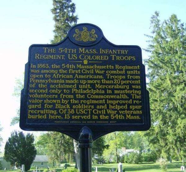 THE 54TH MASS. INFANTRY WAR MEMORIAL MARKER